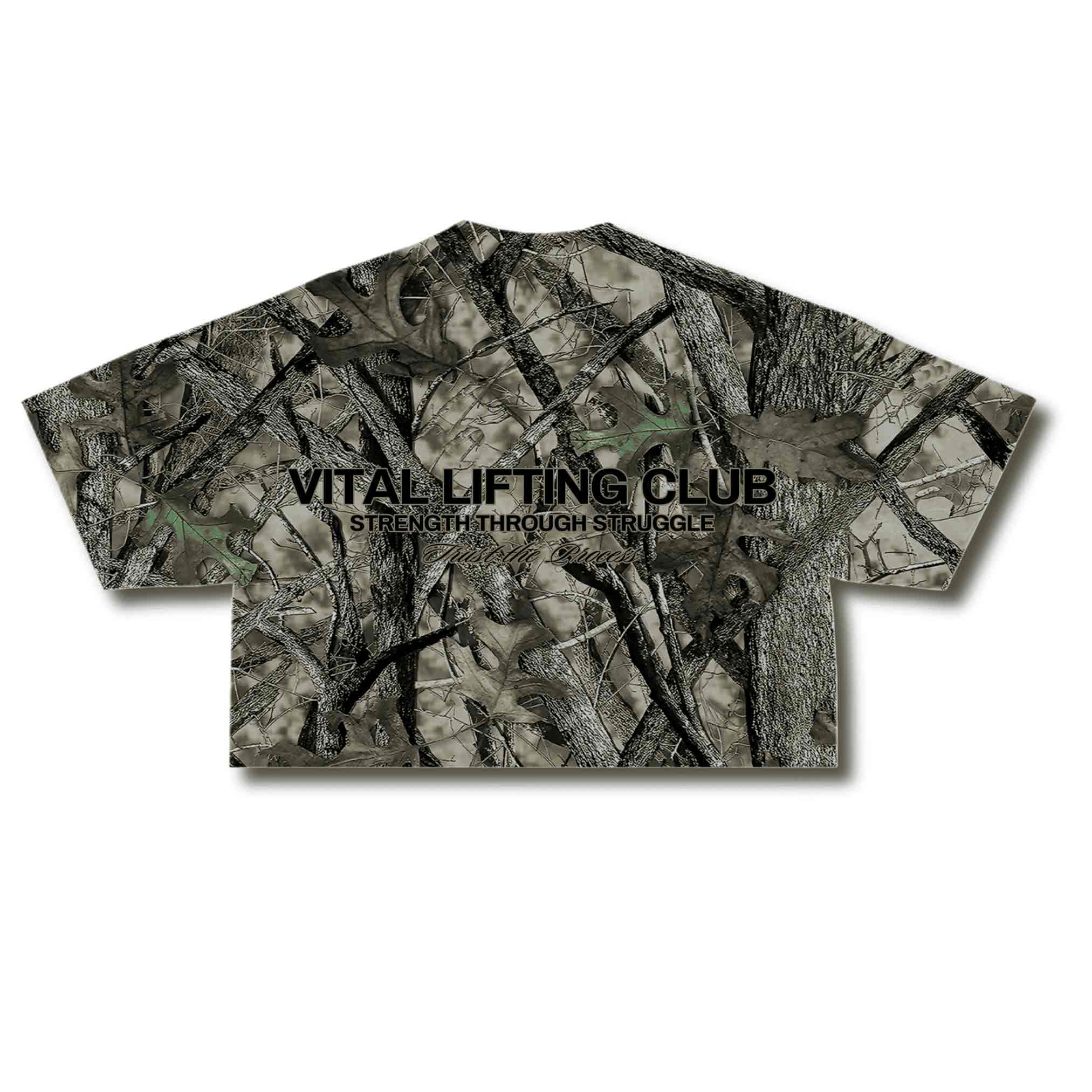 Fitted Crop T-Shirt - STS Woodland Camo - VITAL APPAREL