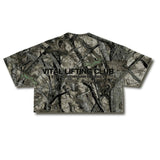 Fitted Crop T-Shirt - STS Woodland Camo