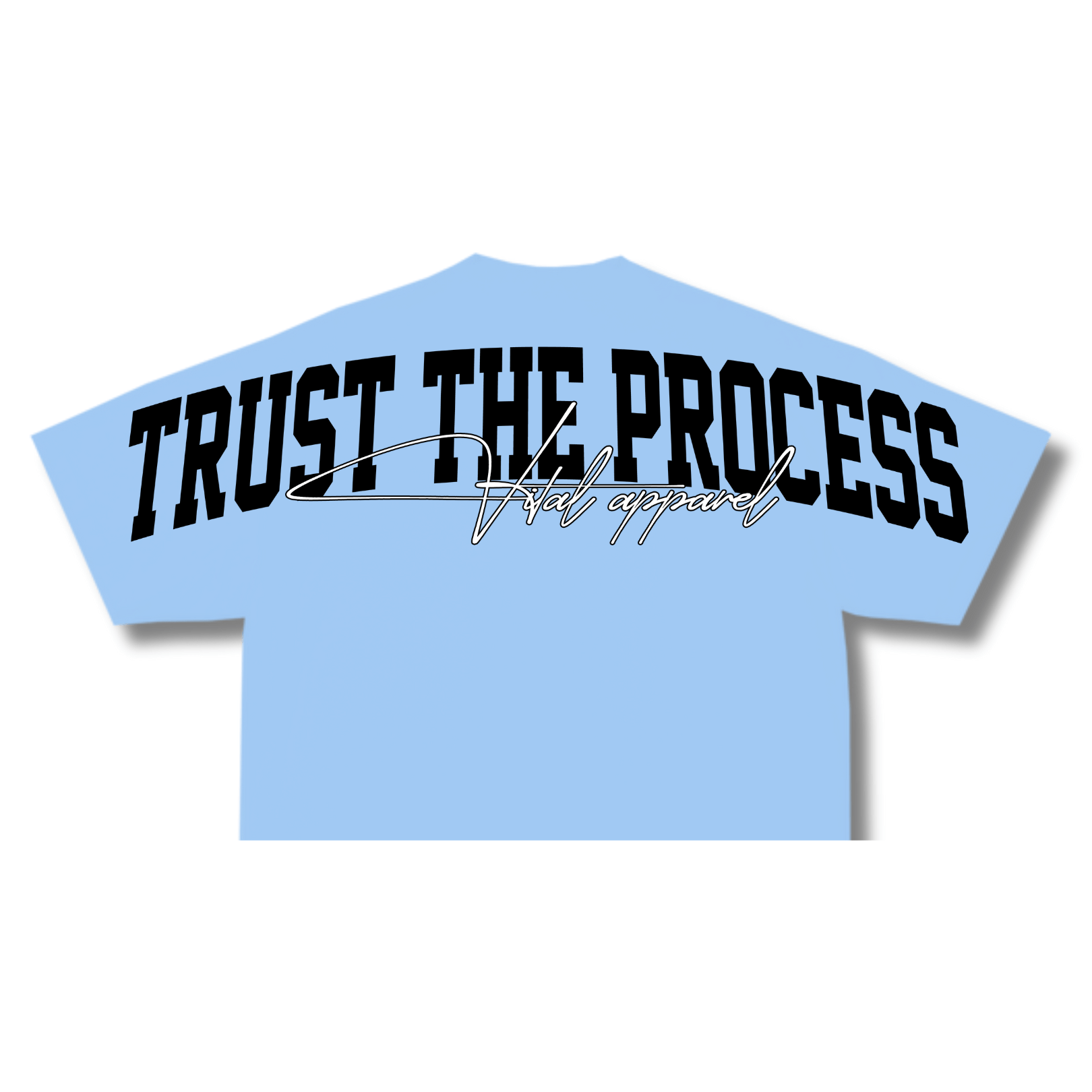 Fitted Crop T-Shirt - TTP Sky Blue/Black - VITAL APPAREL