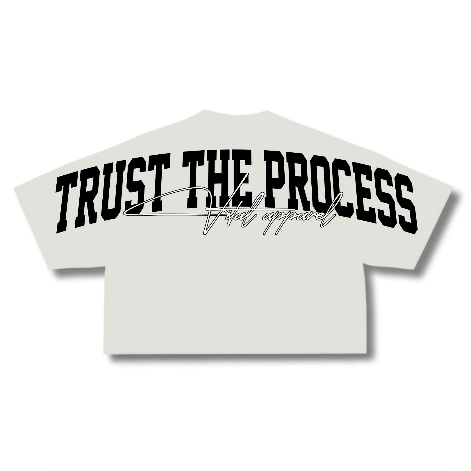 Fitted Crop T-Shirt - VITAL APPAREL TTP Off - White/Black - VITAL APPAREL