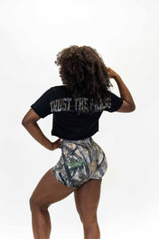 Fitted Crop T-Shirt - VITAL APPAREL TTP Woodland Camo - VITAL APPAREL
