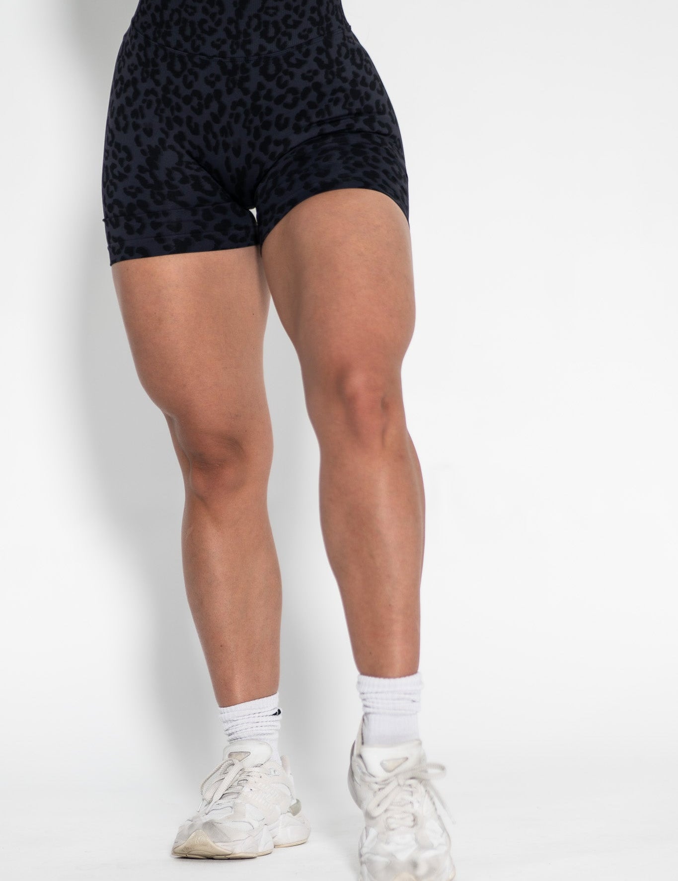 Luxe 4" Scrunch Butt Shorts - Black Leopard - VITAL APPAREL