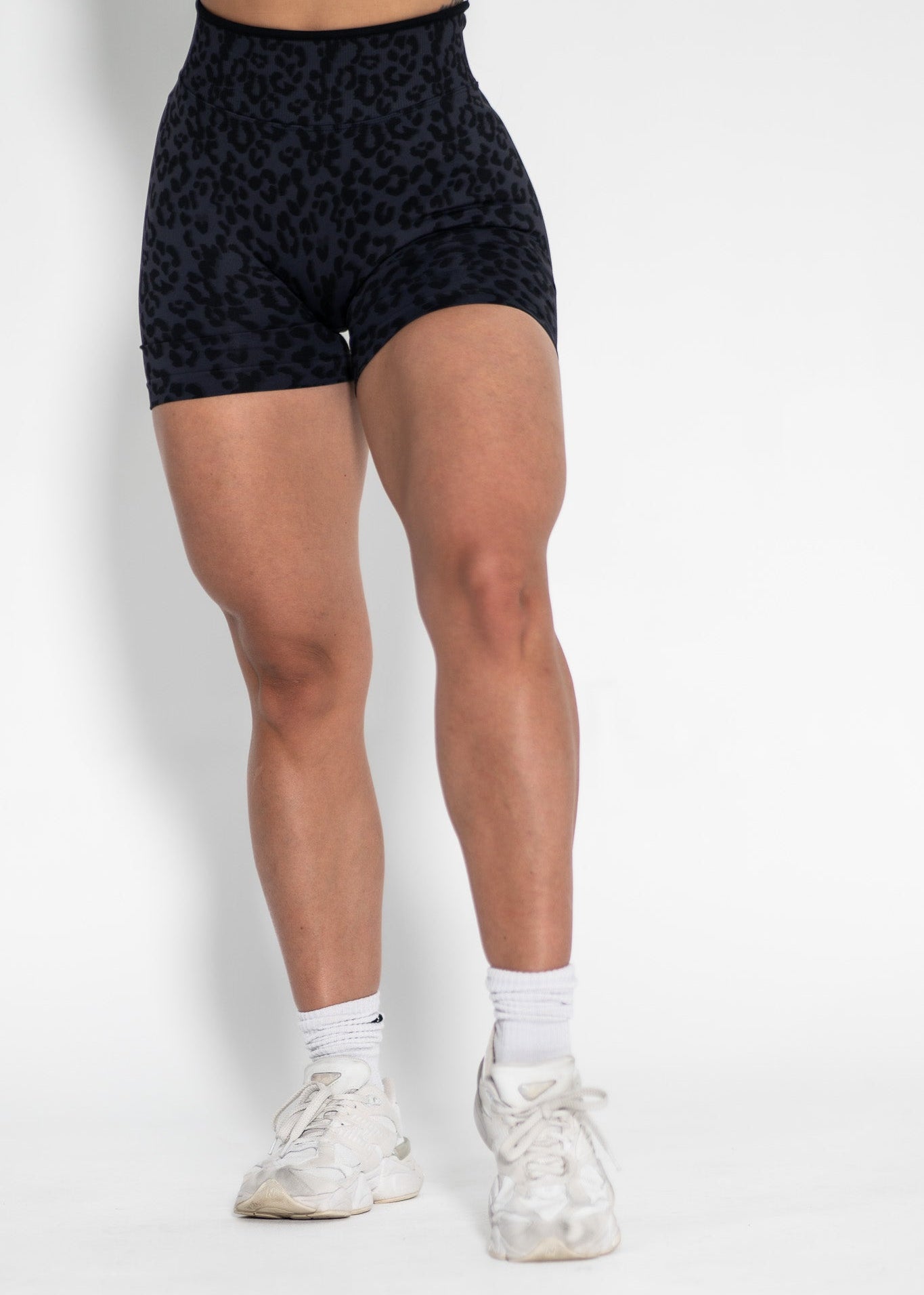Luxe 4" Scrunch Butt Shorts - Black Leopard - VITAL APPAREL