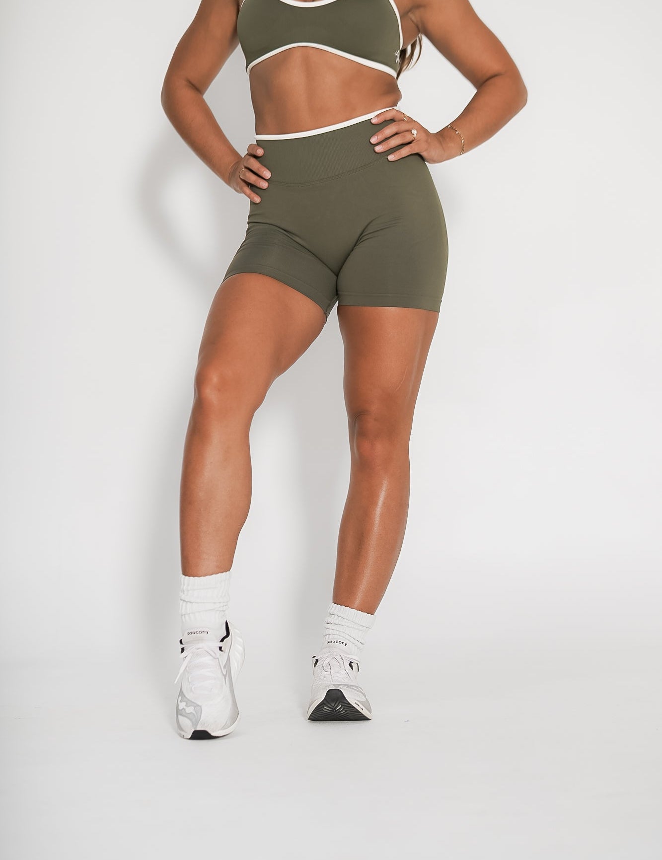 Luxe 4" Scrunch Butt Shorts - Moss Green - VITAL APPAREL