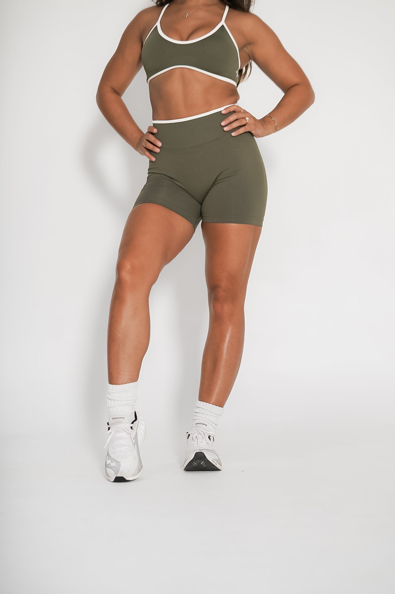 Luxe 4" Scrunch Butt Shorts - Moss Green - VITAL APPAREL