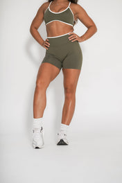 Luxe 4" Scrunch Butt Shorts - Moss Green - VITAL APPAREL