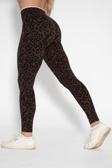 Luxe Scrunch Butt Leggings - Espresso Leopard
