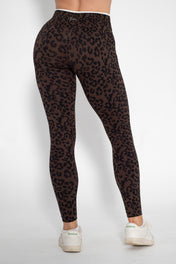 Luxe Scrunch Butt Leggings - Espresso Leopard - VITAL APPAREL