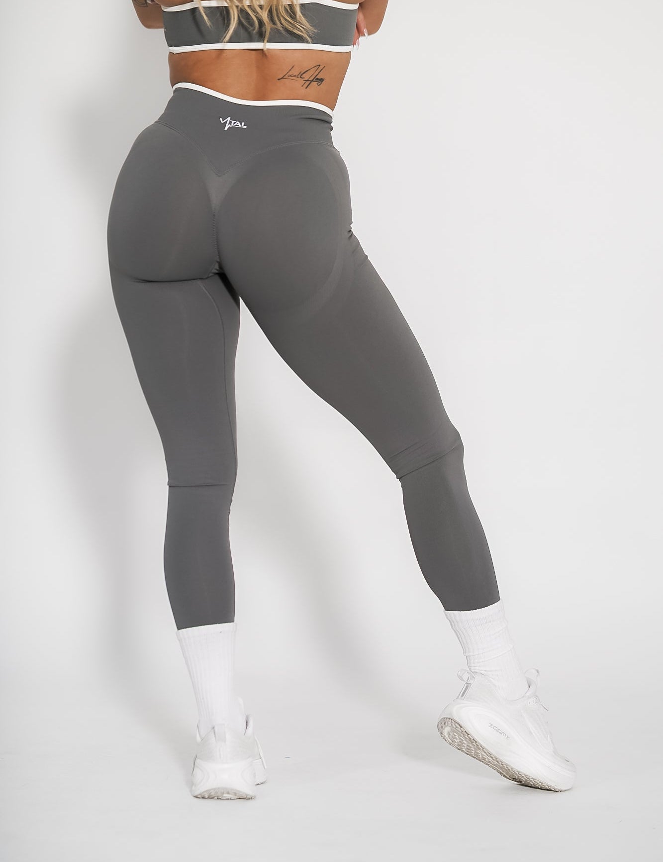 Luxe Scrunch Butt Leggings - Slate - VITAL APPAREL