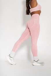 Luxe Seamless Scrunch Butt Leggings - Pink Leopard - VITAL APPAREL