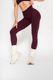 Luxe Seamless Scrunch Butt Leggings - Velvet Leopard - VITAL APPAREL