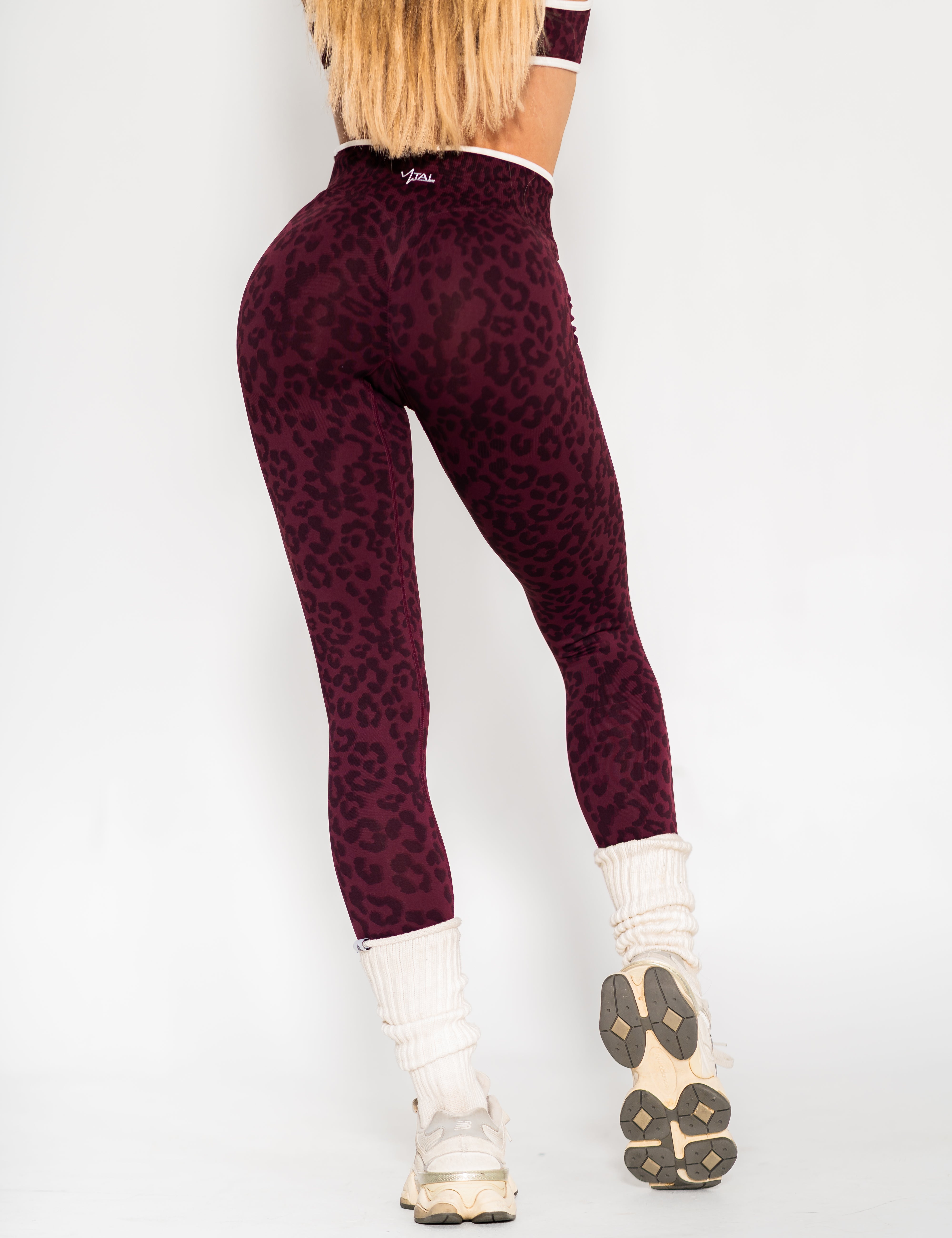 Luxe Seamless Scrunch Butt Leggings - Velvet Leopard - VITAL APPAREL