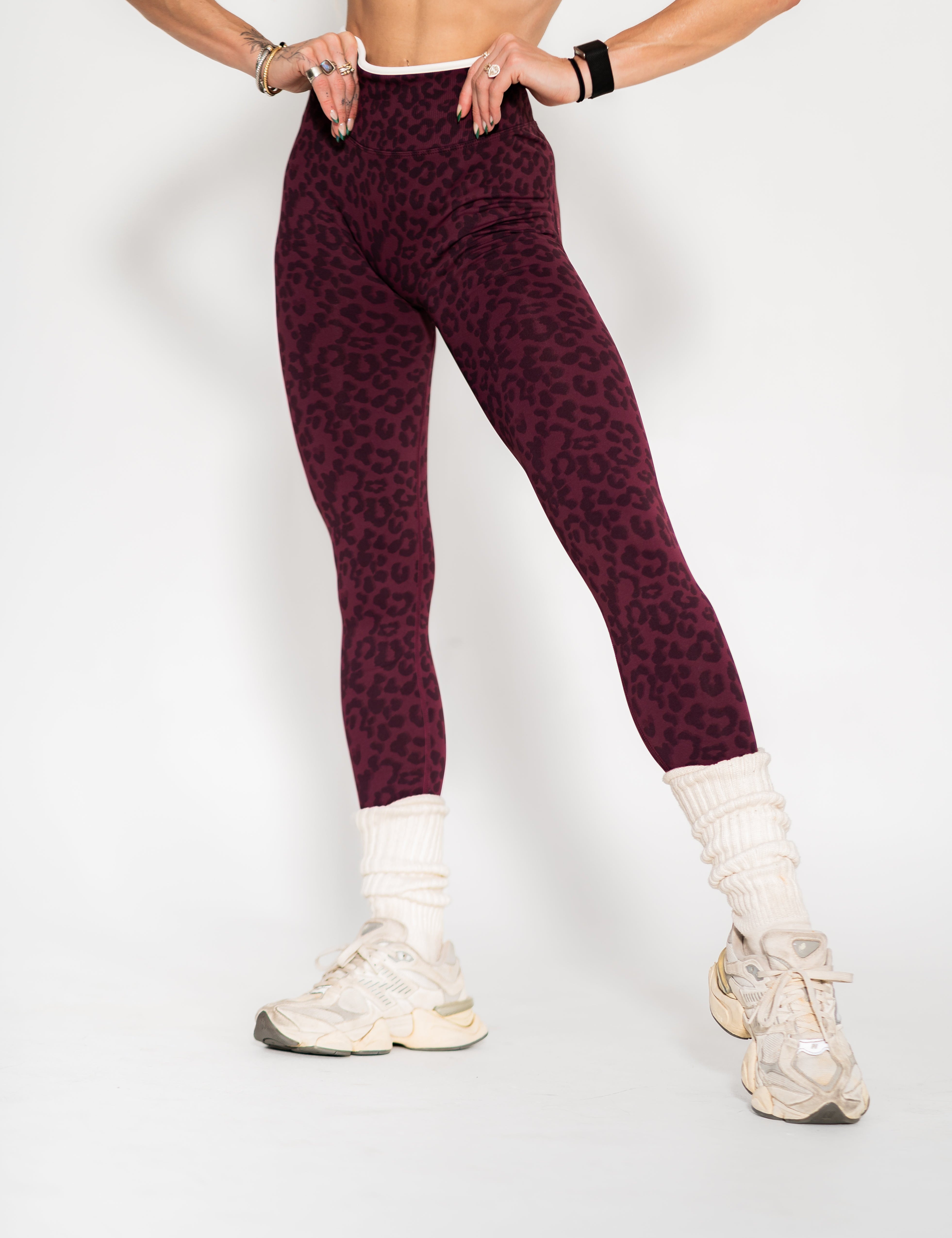 Luxe Seamless Scrunch Butt Leggings - Velvet Leopard - VITAL APPAREL