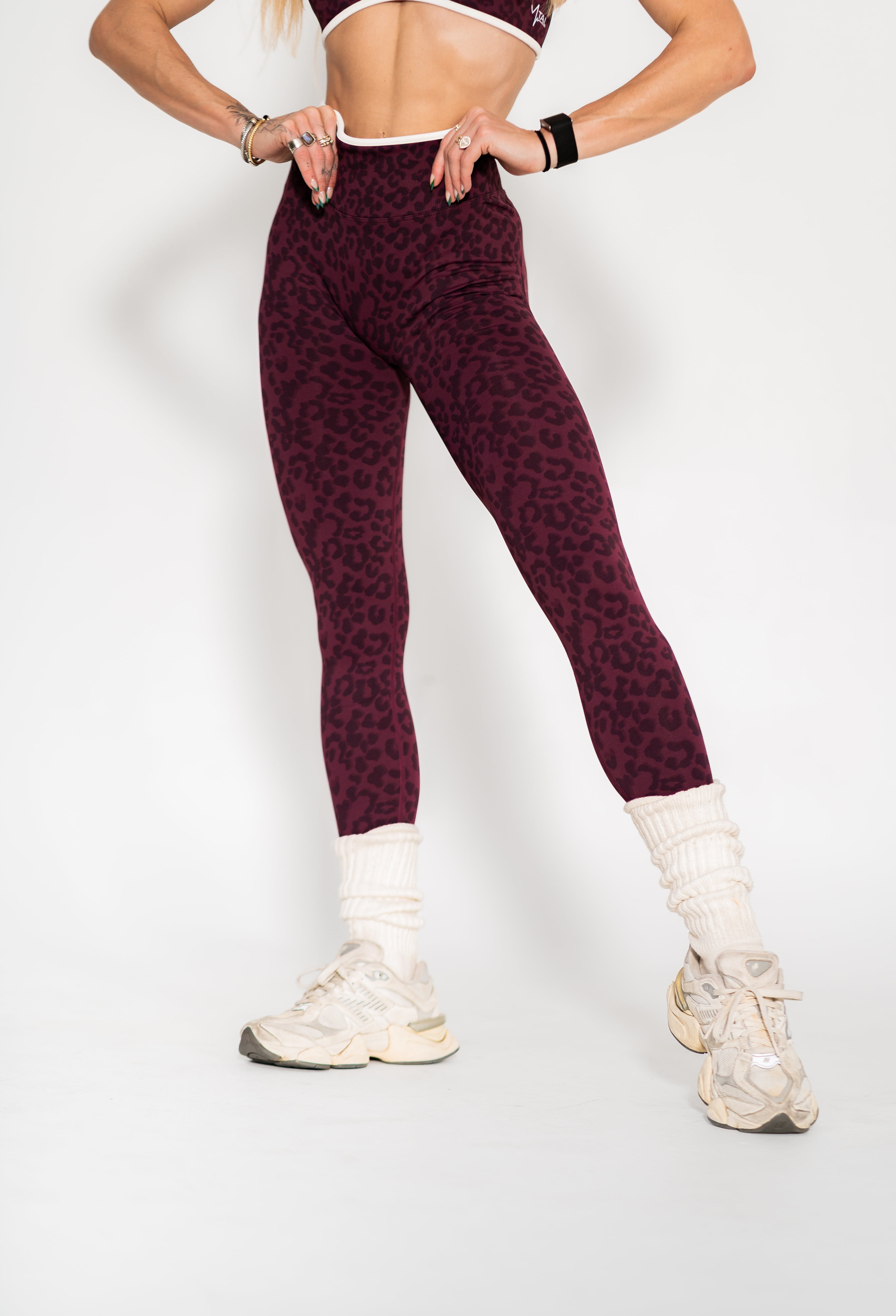 Luxe Seamless Scrunch Butt Leggings - Velvet Leopard - VITAL APPAREL