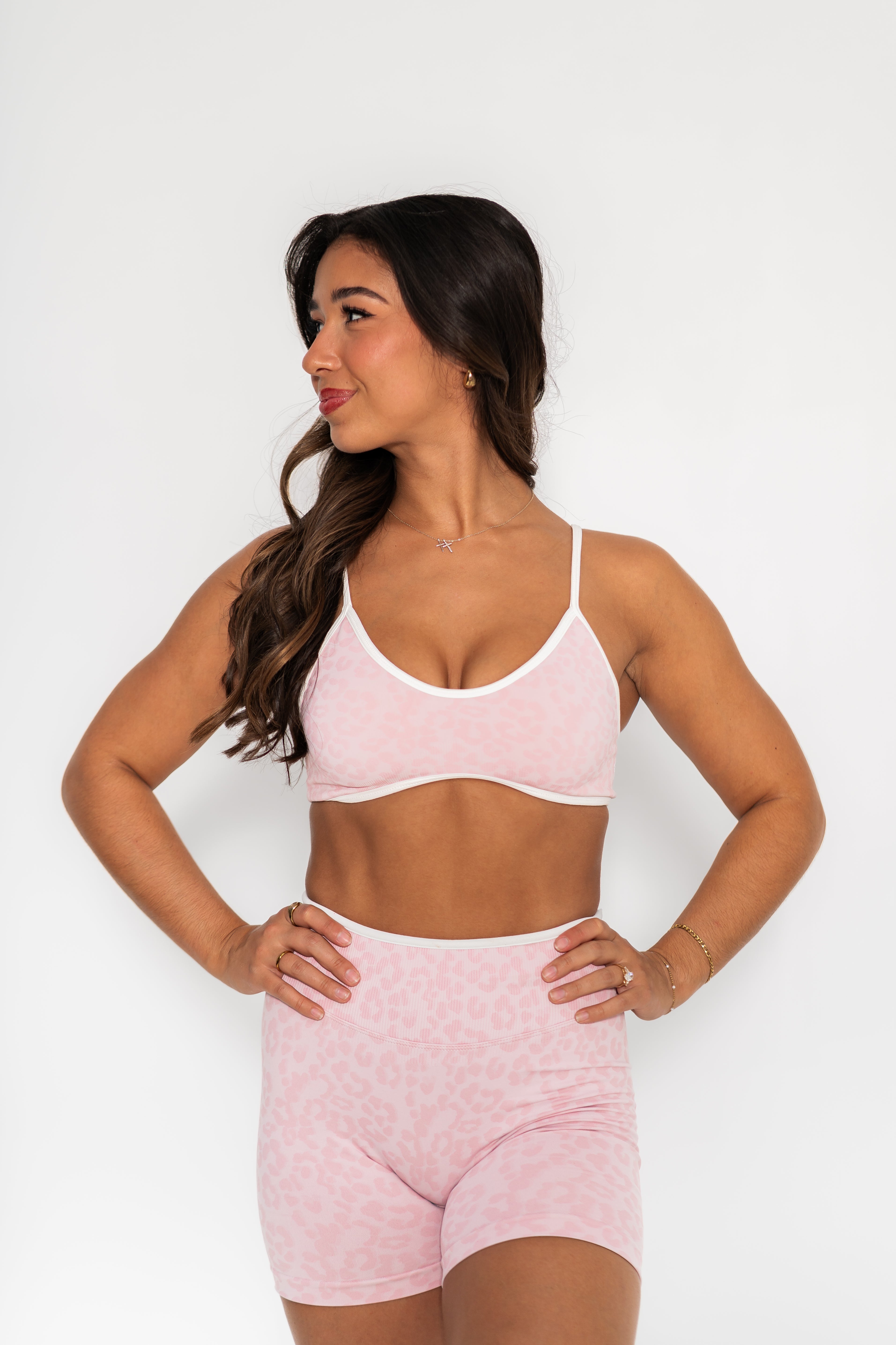 Luxe Tempo Bra - Pink Leopard - VITAL APPAREL