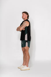 Momentum Cut Off Tank - Forest/Slate - VITAL APPAREL