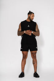 Momentum Cut Off Tank - Gray/Cream - VITAL APPAREL