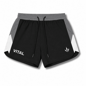 Momentum Short 6" - Gray/Cream - VITAL APPAREL