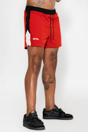 Momentum Short 6"- Red/Cream - VITAL APPAREL