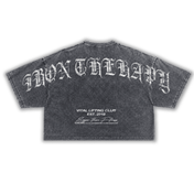 Oversized Crop T-Shirt - Iron Therapy OE Black Acid - VITAL APPAREL