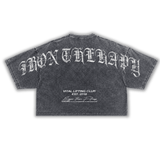 Oversized Crop T-Shirt - Iron Therapy OE Black Acid
