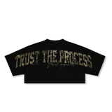 Oversized Crop T-Shirt - VITAL APPAREL Trust the Process Forest Camo