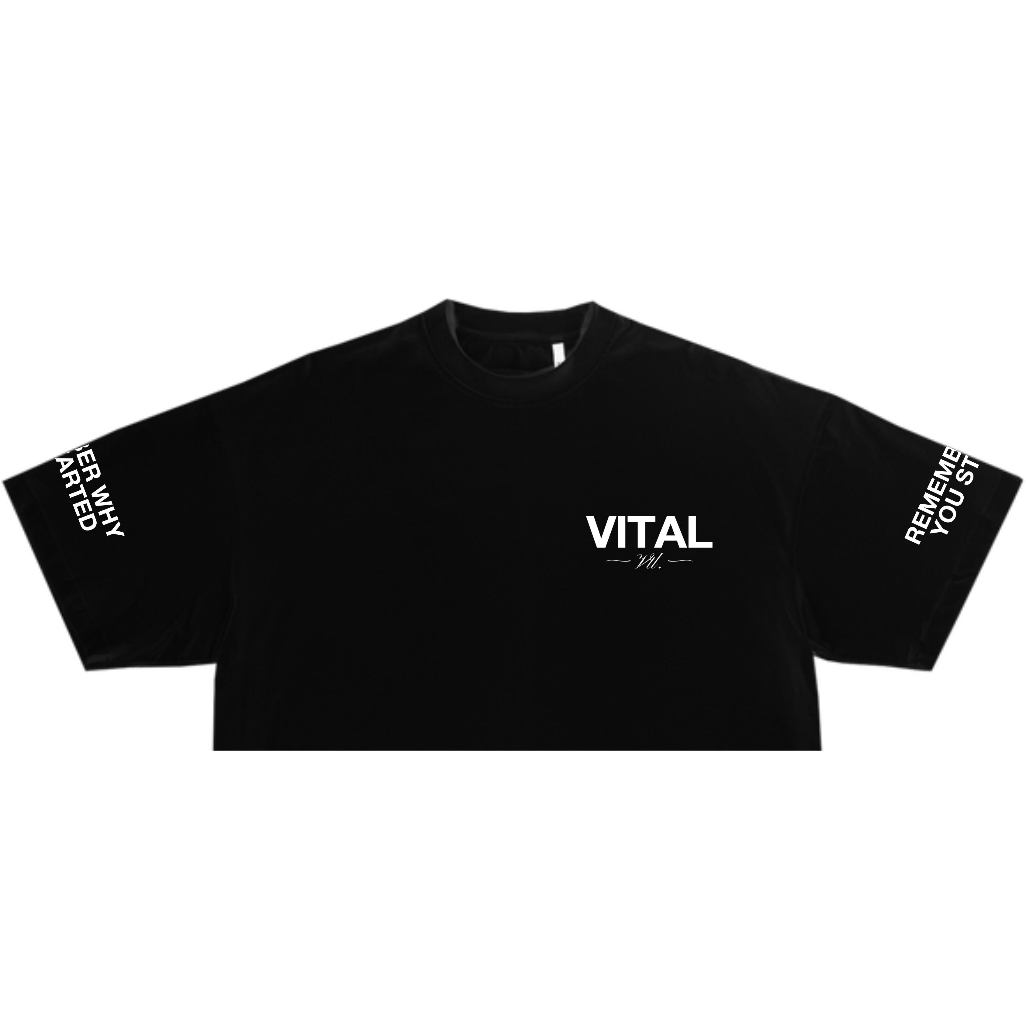Oversized Heavyweight Crop T - Remember Why You Started - VITAL APPAREL
