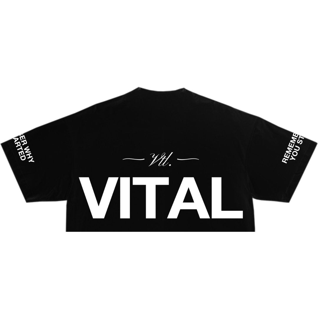 Oversized Heavyweight Crop T - Remember Why You Started - VITAL APPAREL
