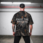Oversized Pump Cover T-Shirt - Aspire Trust the Process Midnight Camo - VITAL APPAREL