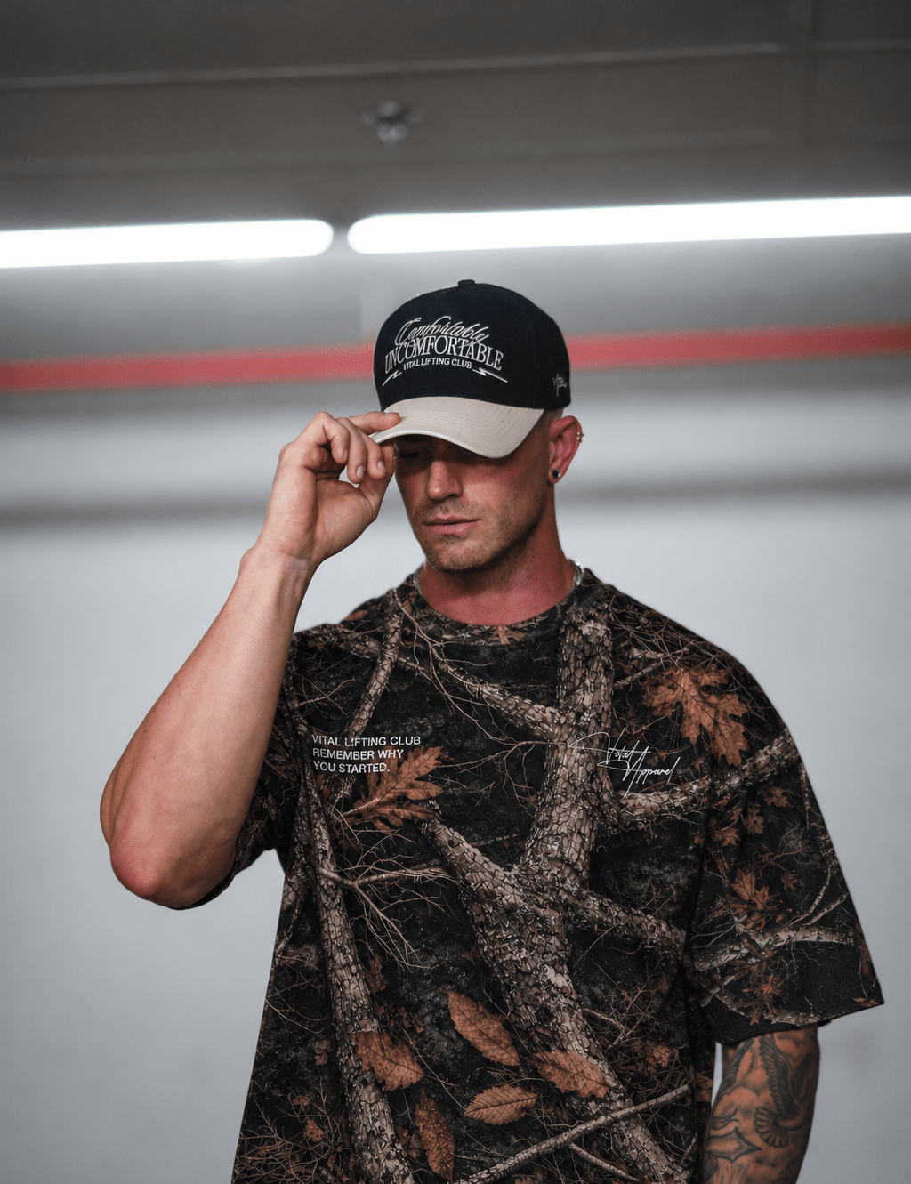 Oversized Pump Cover T-Shirt - Aspire Trust the Process Midnight Camo - VITAL APPAREL
