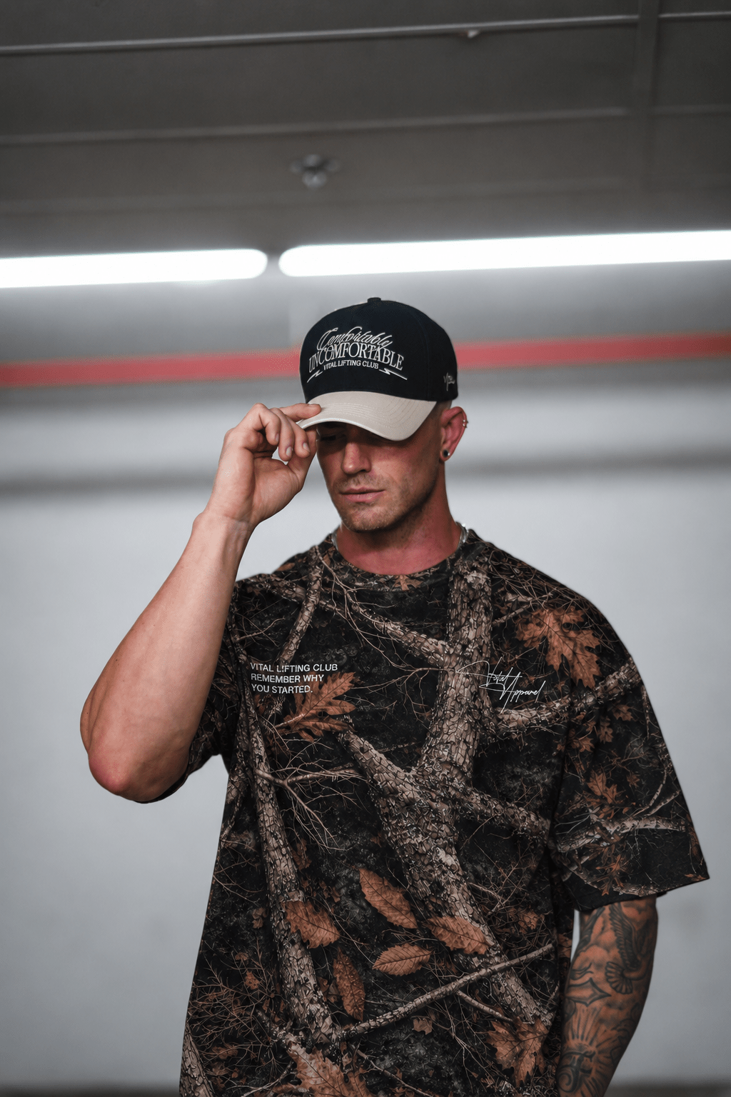 Oversized Pump Cover T-Shirt - Aspire Trust the Process Midnight Camo - VITAL APPAREL