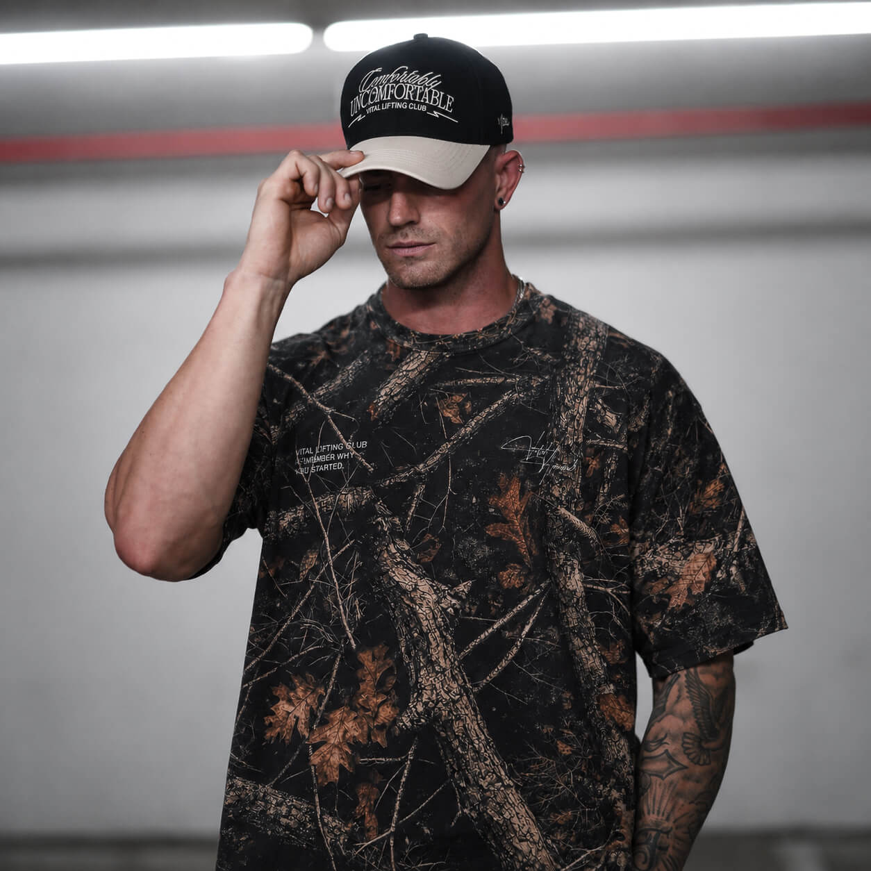 Oversized Pump Cover T-Shirt - Aspire Trust the Process Midnight Camo - VITAL APPAREL