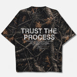 Oversized Pump Cover T-Shirt - Aspire Trust the Process Midnight Camo