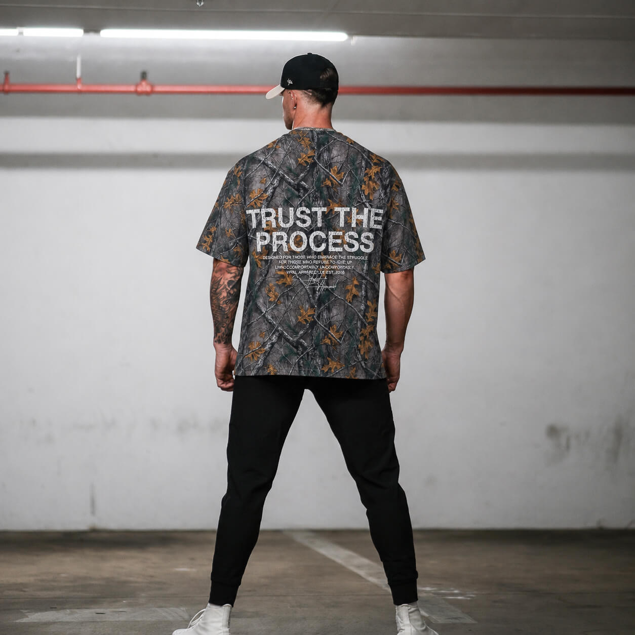 Oversized Pump Cover T-Shirt - Aspire Trust the Process/Forest