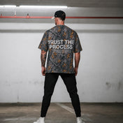 Oversized Pump Cover T-Shirt - Aspire Trust the Process/Forest Camo - VITAL APPAREL