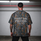 Oversized Pump Cover T-Shirt - Aspire Trust the Process/Forest Camo - VITAL APPAREL