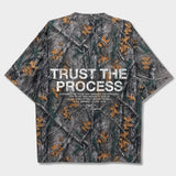 Oversized Pump Cover T-Shirt - Aspire Trust the Process/Forest Camo