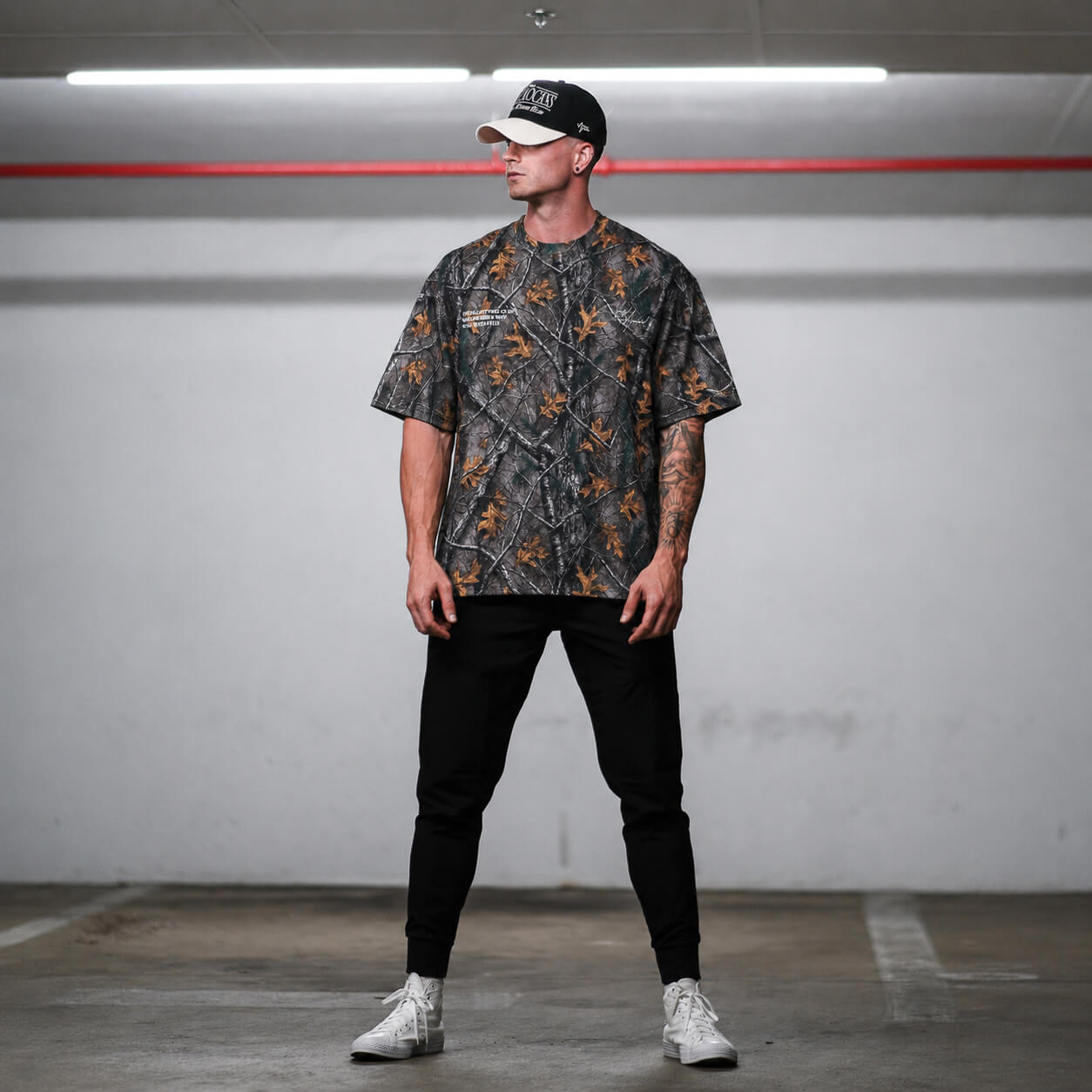 Oversized Pump Cover T-Shirt - Aspire Trust the Process/Forest Camo - VITAL APPAREL
