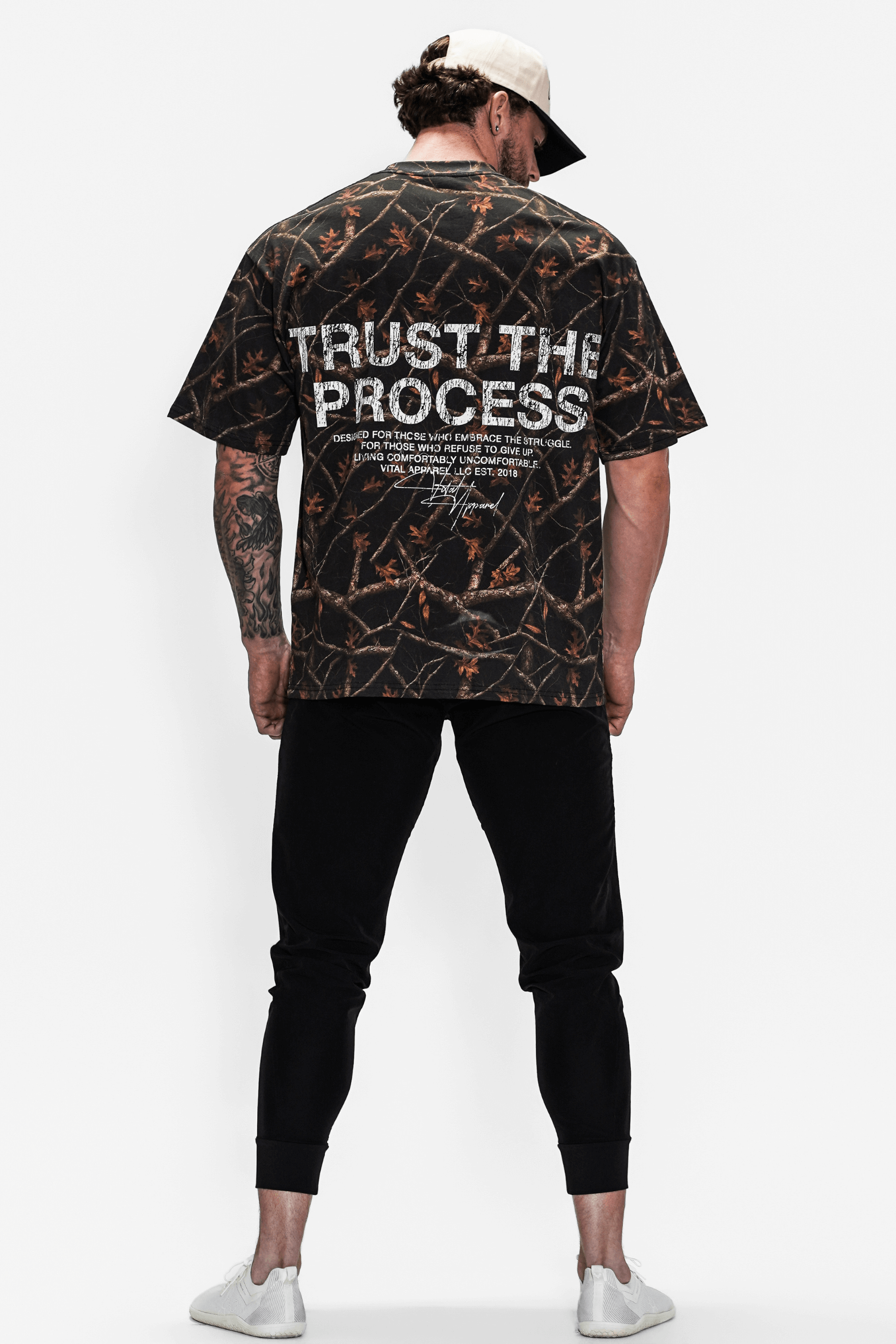 Oversized Pump Cover T-Shirt - Aspire TTP Fall Woodland Camo - VITAL APPAREL