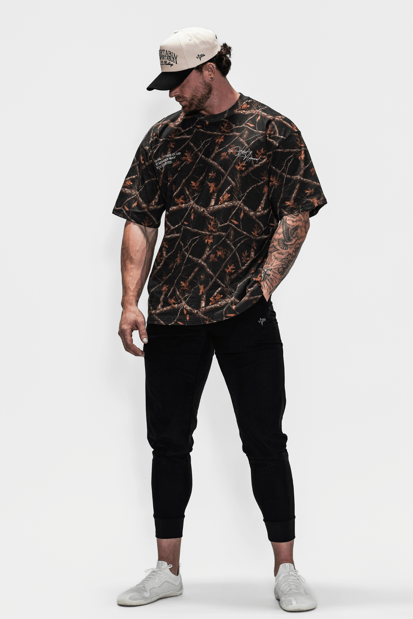 Oversized Pump Cover T-Shirt - Aspire TTP Fall Woodland Camo - VITAL APPAREL