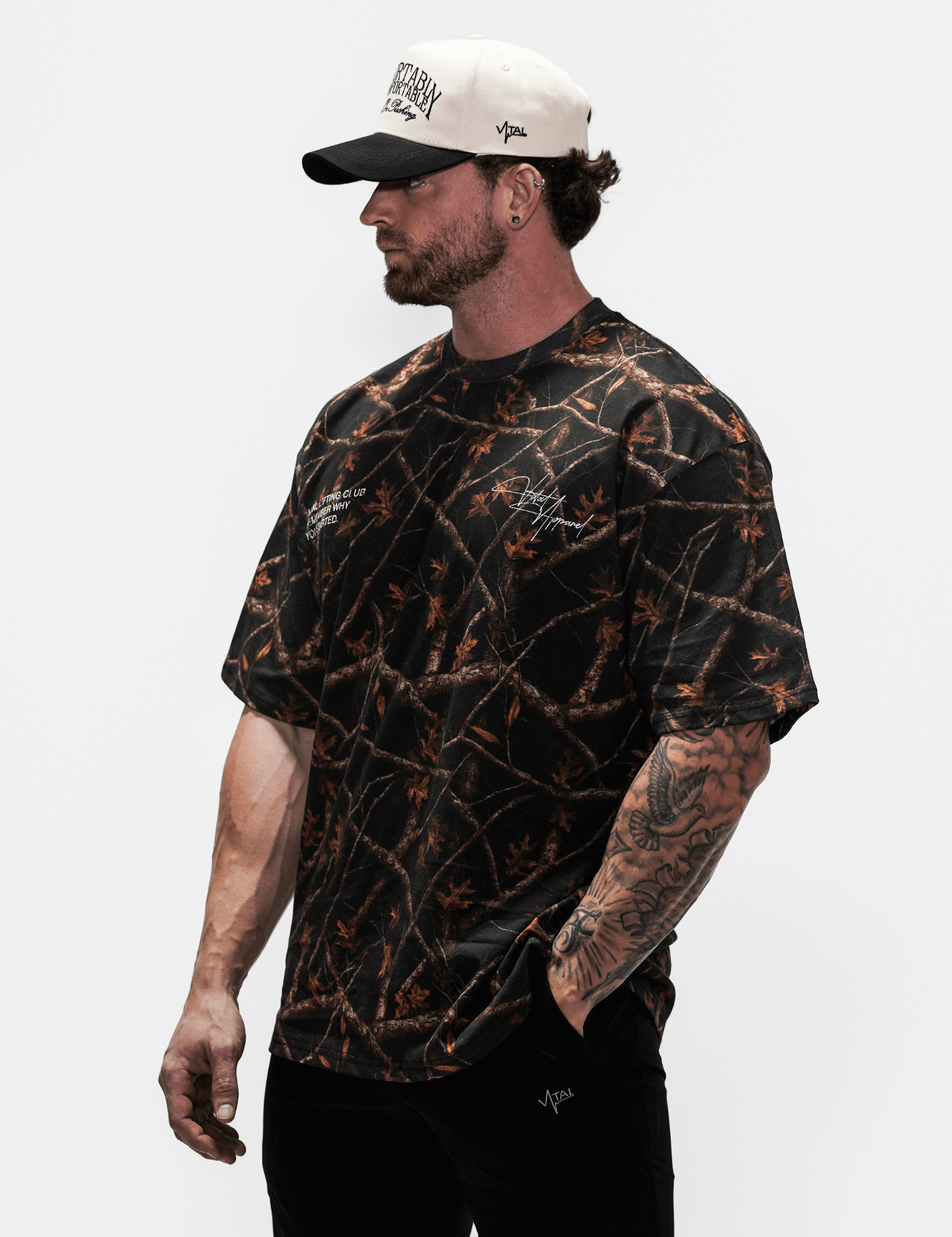 Oversized Pump Cover T-Shirt - Aspire TTP Fall Woodland Camo - VITAL APPAREL
