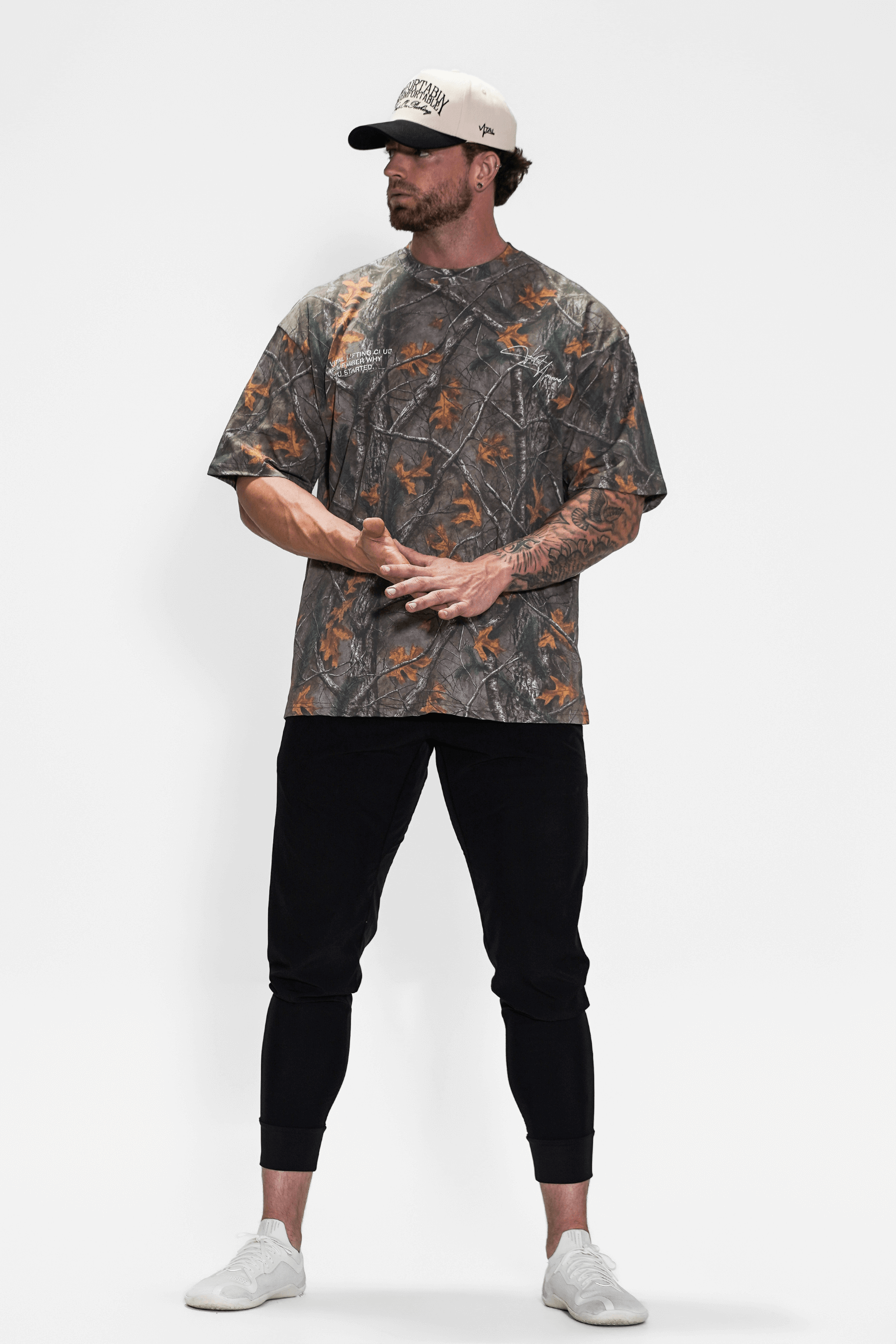 Oversized Pump Cover T-Shirt - Aspire TTP/Forest Camo - VITAL APPAREL
