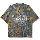 Oversized Pump Cover T-Shirt - Aspire Trust the Process/Forest Camo