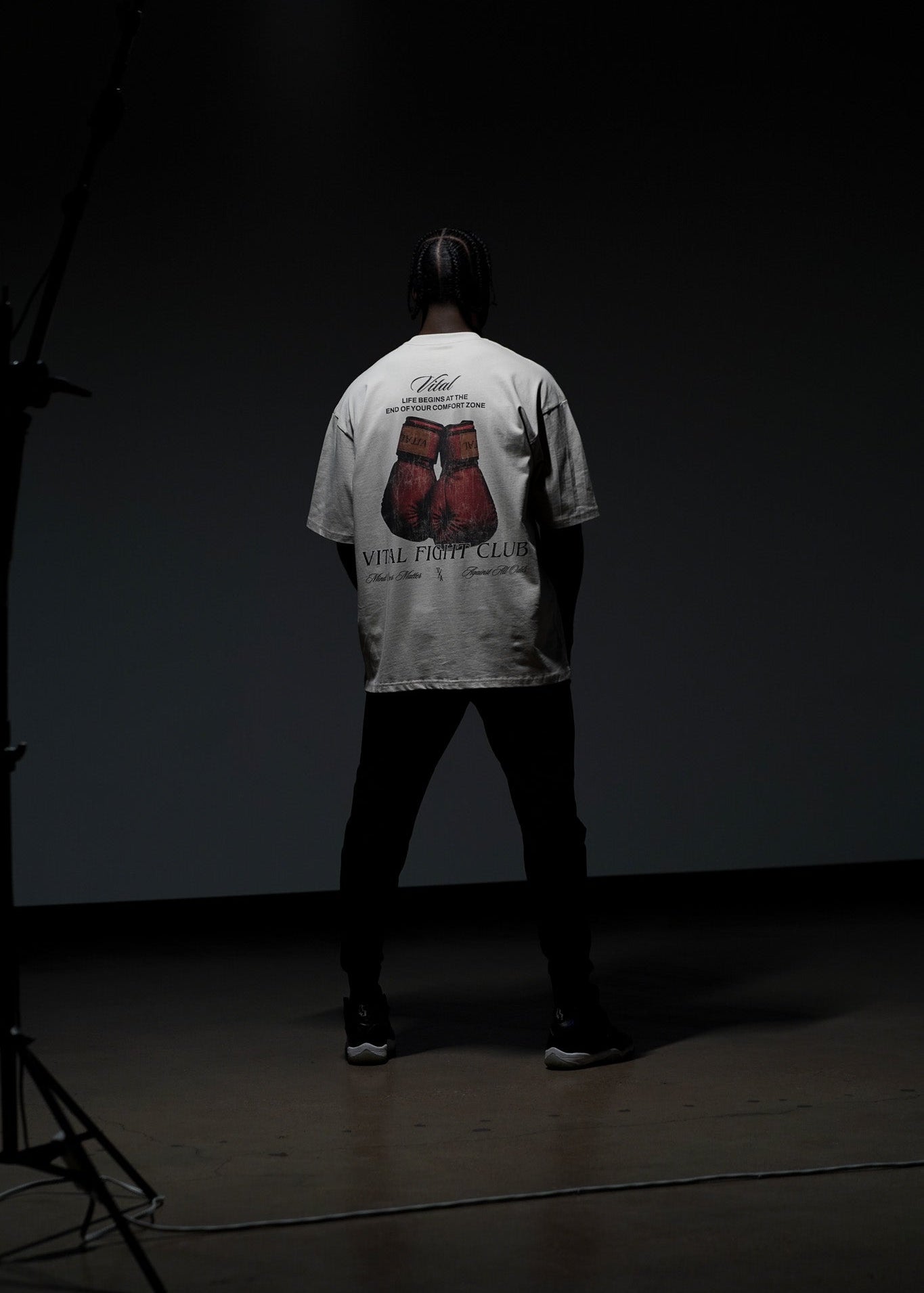 Oversized Pump Cover T-Shirt - Beige VFC CUC - VITAL APPAREL