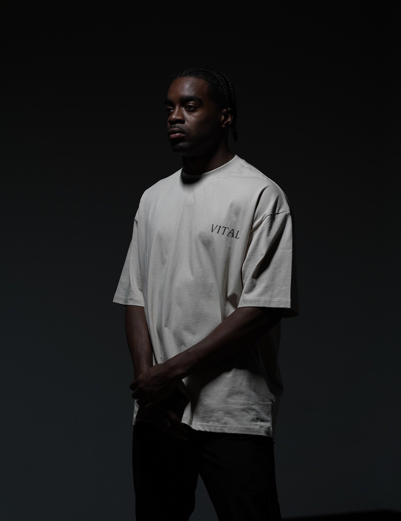 Oversized Pump Cover T-Shirt - Beige VFC CUC - VITAL APPAREL