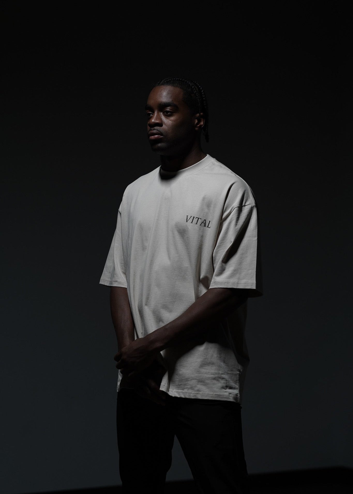 Oversized Pump Cover T-Shirt - Beige VFC CUC - VITAL APPAREL