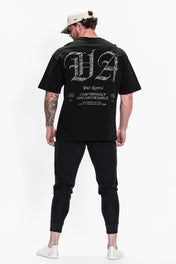 Oversized Pump Cover T-Shirt - Black/Woodland VA - VITAL APPAREL