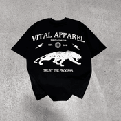 Oversized Pump Cover T-Shirt - Focus T Black/White - VITAL APPAREL