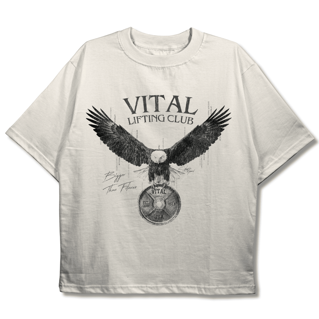 Oversized Pump Cover T-Shirt - Free Your Mind Cream - VITAL APPAREL