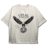 Oversized Pump Cover T-Shirt - Free Your Mind Cream